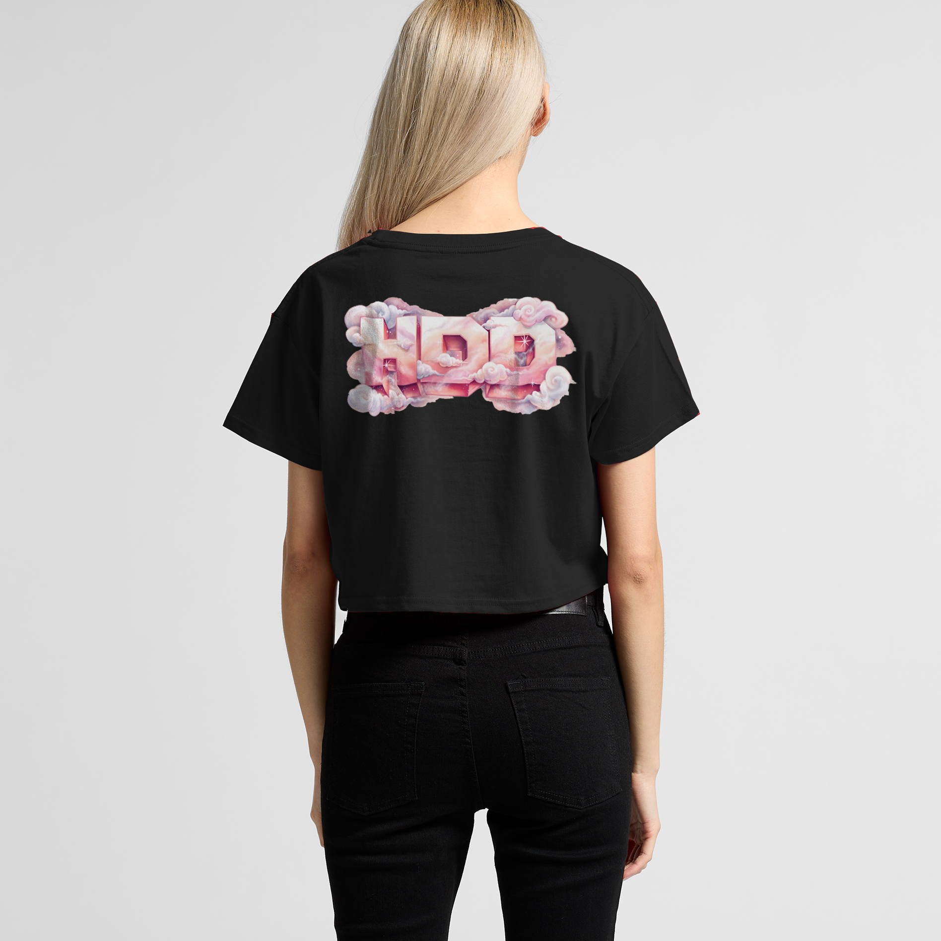 WOMENS PINK HEAVEN CROP TEE