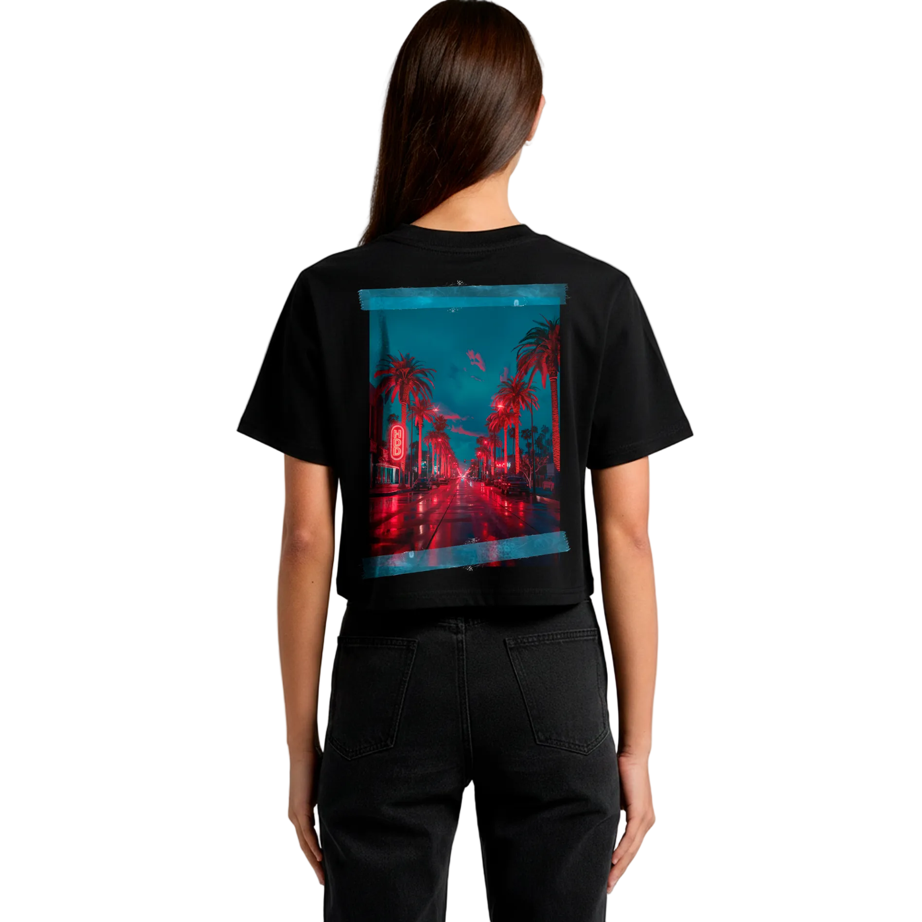 Womens LA Nights Classic Crop T-Shirt