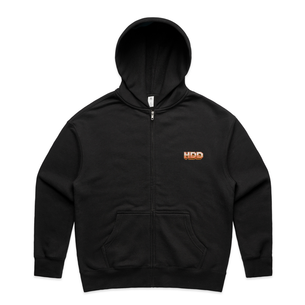 WOMENS HDD RED SPACE ZIP HOODIE