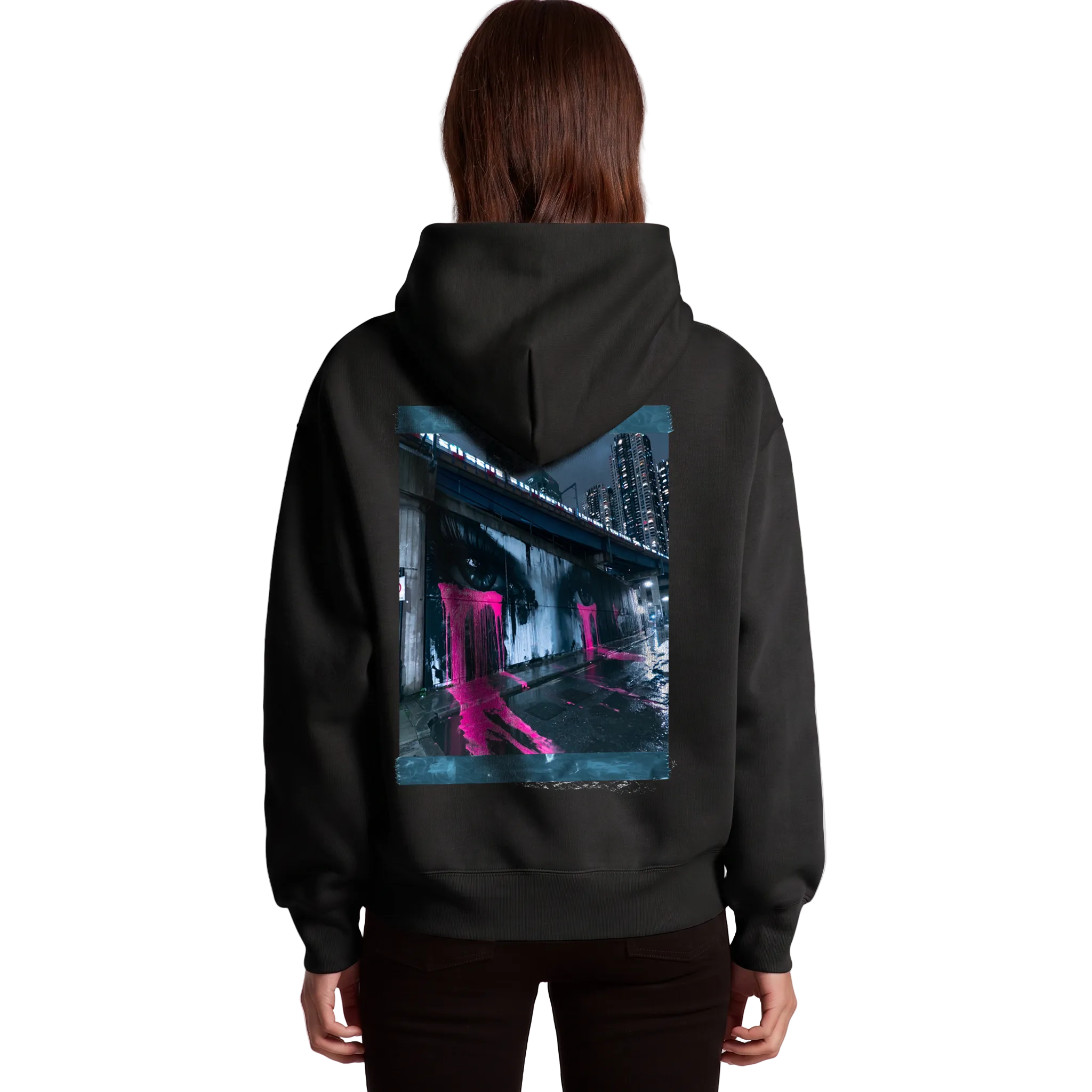 Womens Pink Mural Hoodie