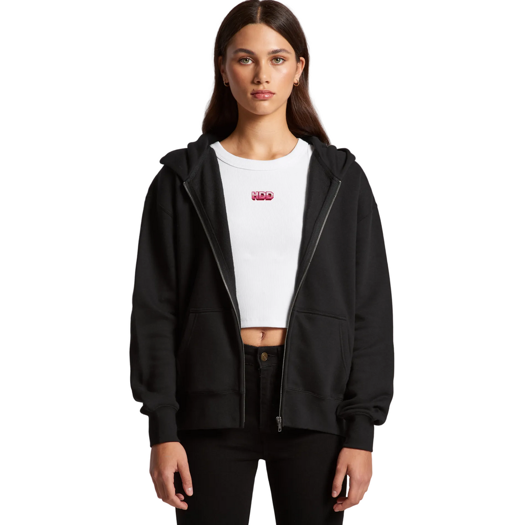 Womens Red Space Zip Hoodie