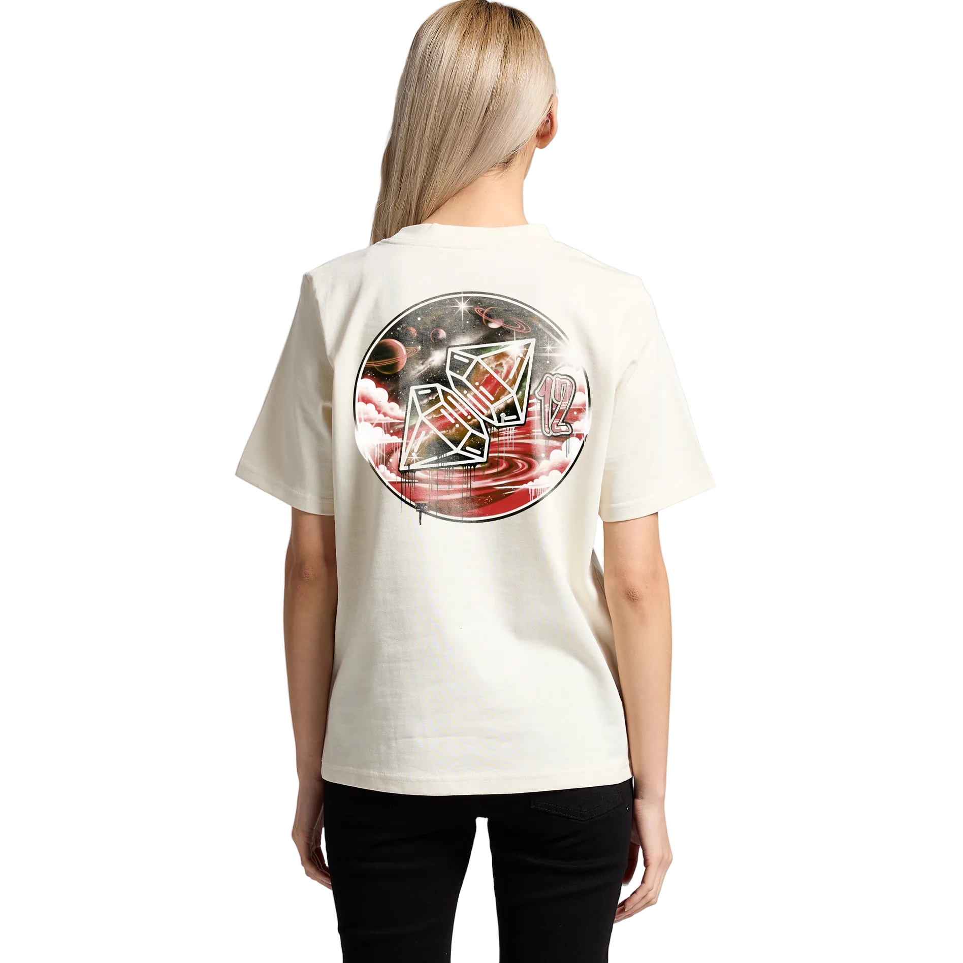 Womens Red Space T-Shirt