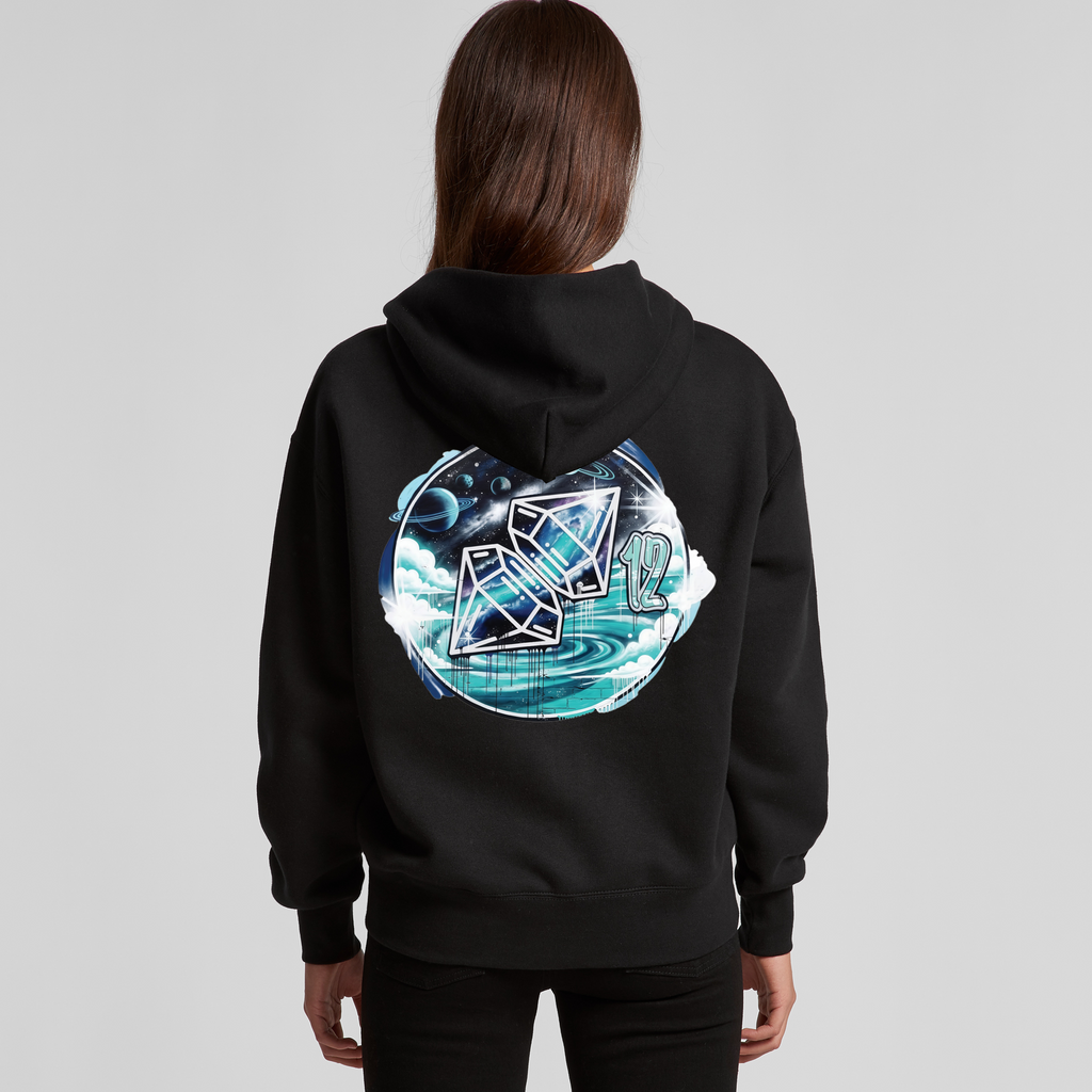 WOMENS HDD BLUE SPACE ZIP HOODIE