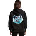 Womens Blue Space Zip Hoodie